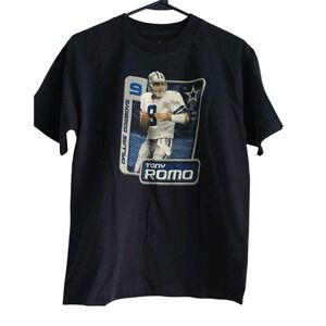 Dallas Cowboys T Shirt Tony Romo Authentic Apparel NWOT‎ Boys Size Large 14-16